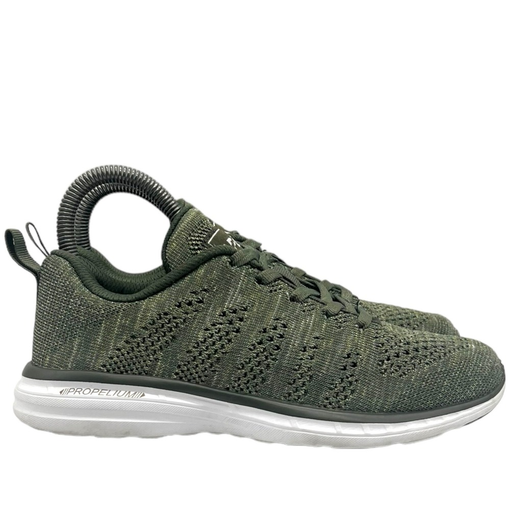 APL TechLoom Pro Womens 5.5 Running Shoes‎ Olive Green Knit Sneakers Propelium